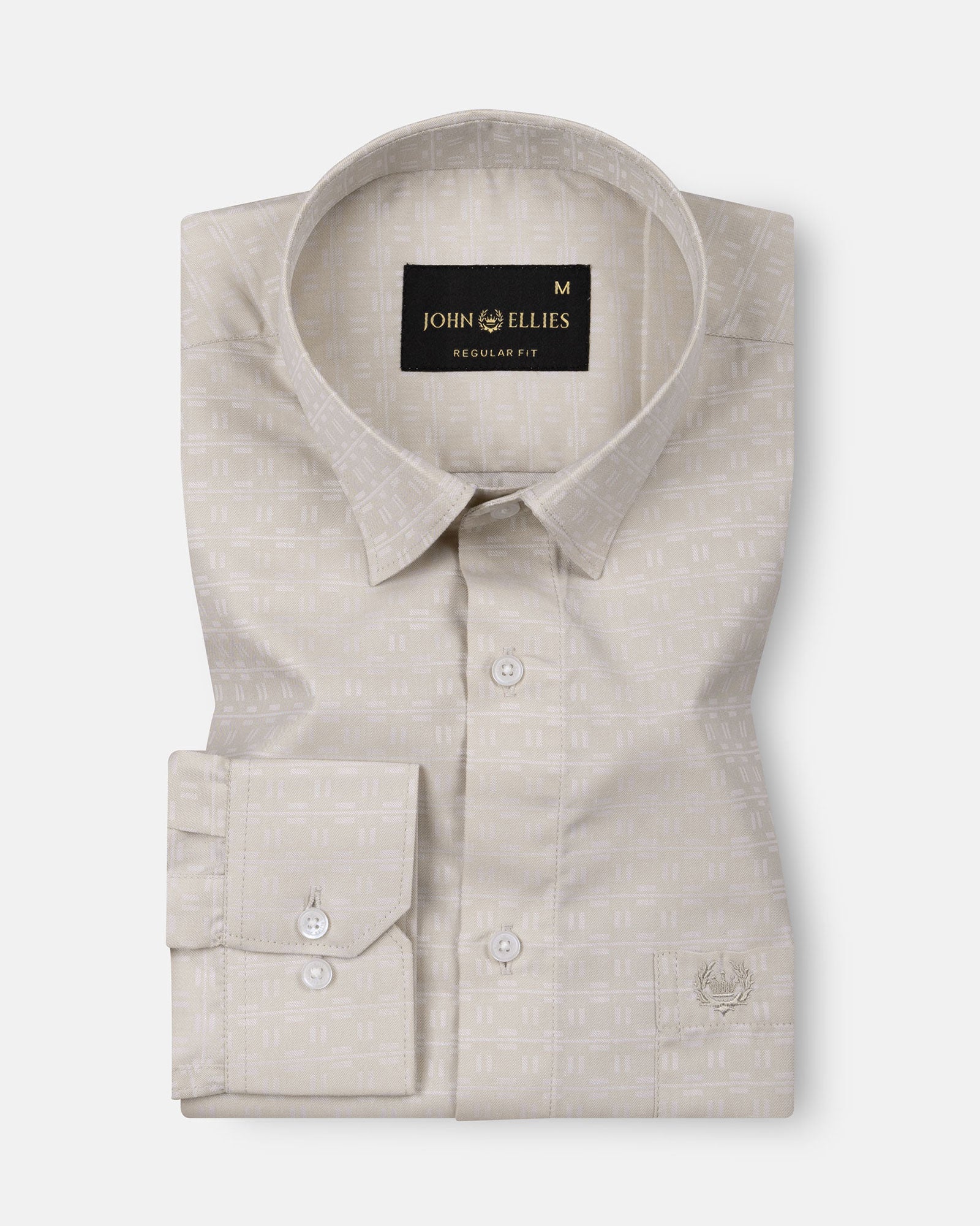 Cyron Tan Printed Cotton Shirt - John Ellies