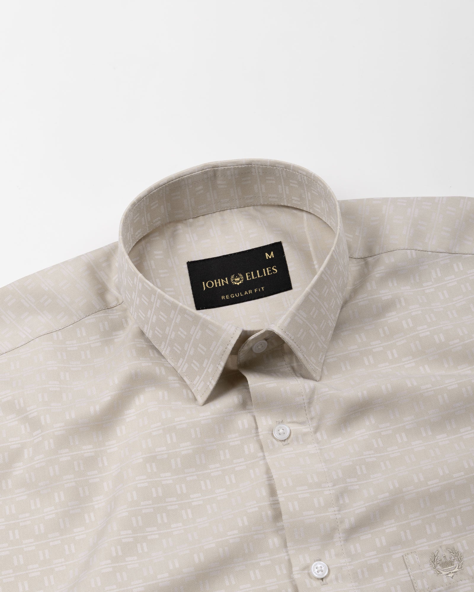 Cyron Tan Printed Cotton Shirt - John Ellies