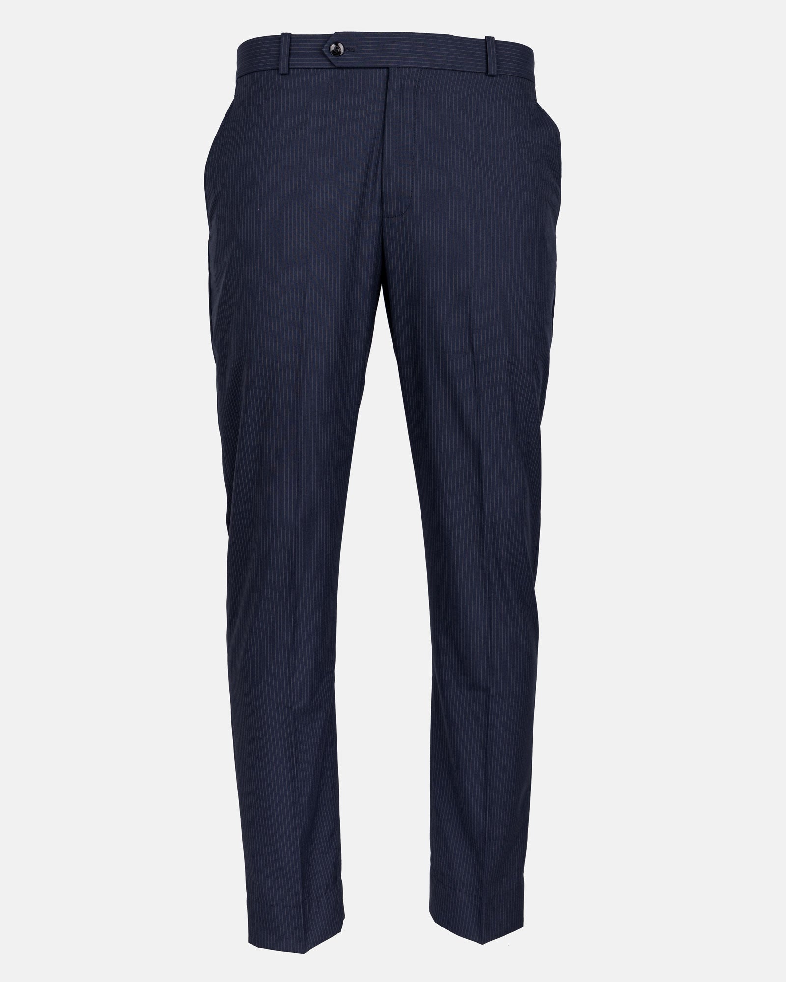 Palermo Blue Stripe Formal Cotton Pant - John Ellies