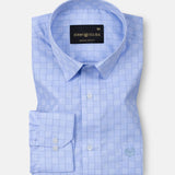 Cyron Blue Printed Cotton Shirt - John Ellies