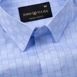 Cyron Blue Printed Cotton Shirt - John Ellies