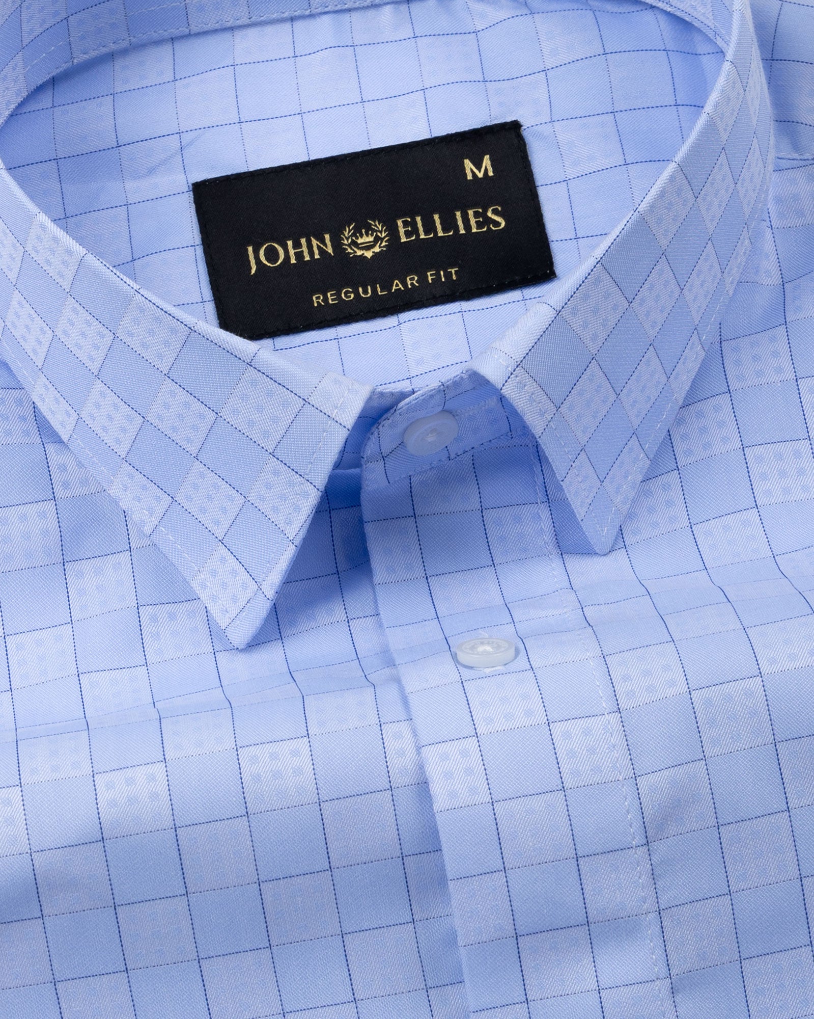 Cyron Blue Printed Cotton Shirt - John Ellies