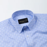 Cyron Blue Printed Cotton Shirt - John Ellies