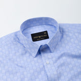 Cyron Blue Printed Cotton Shirt - John Ellies