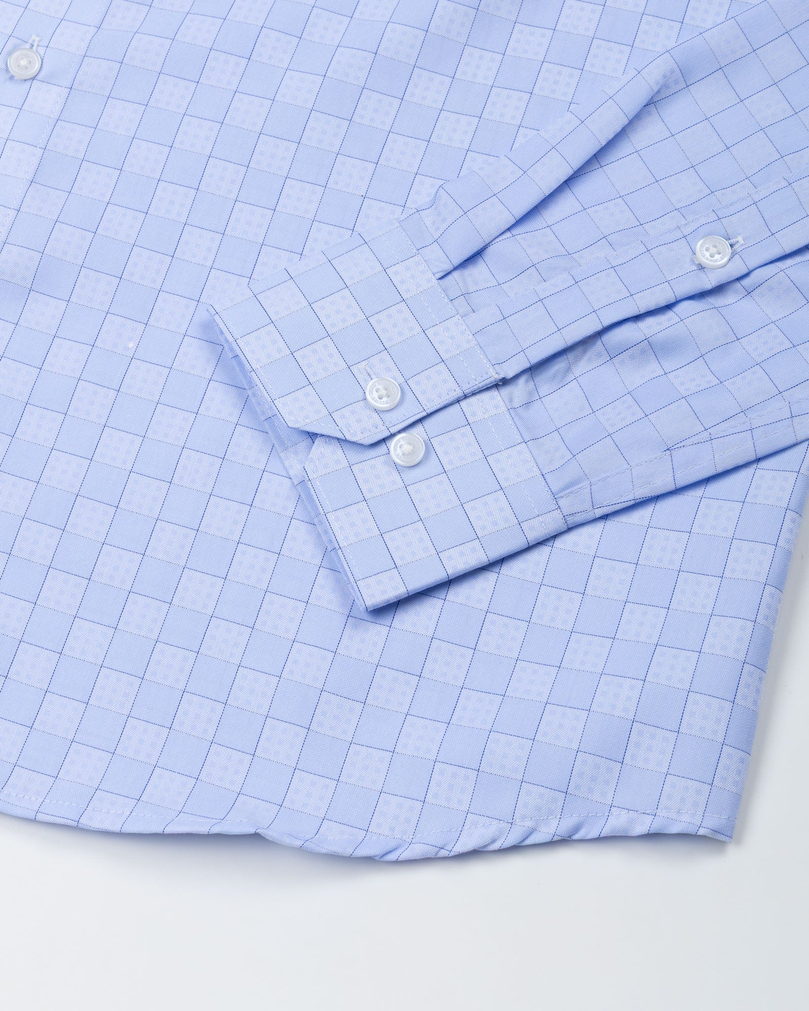 Cyron Blue Printed Cotton Shirt - John Ellies