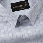 Cyron Silver Printed Cotton Shirt - John Ellies