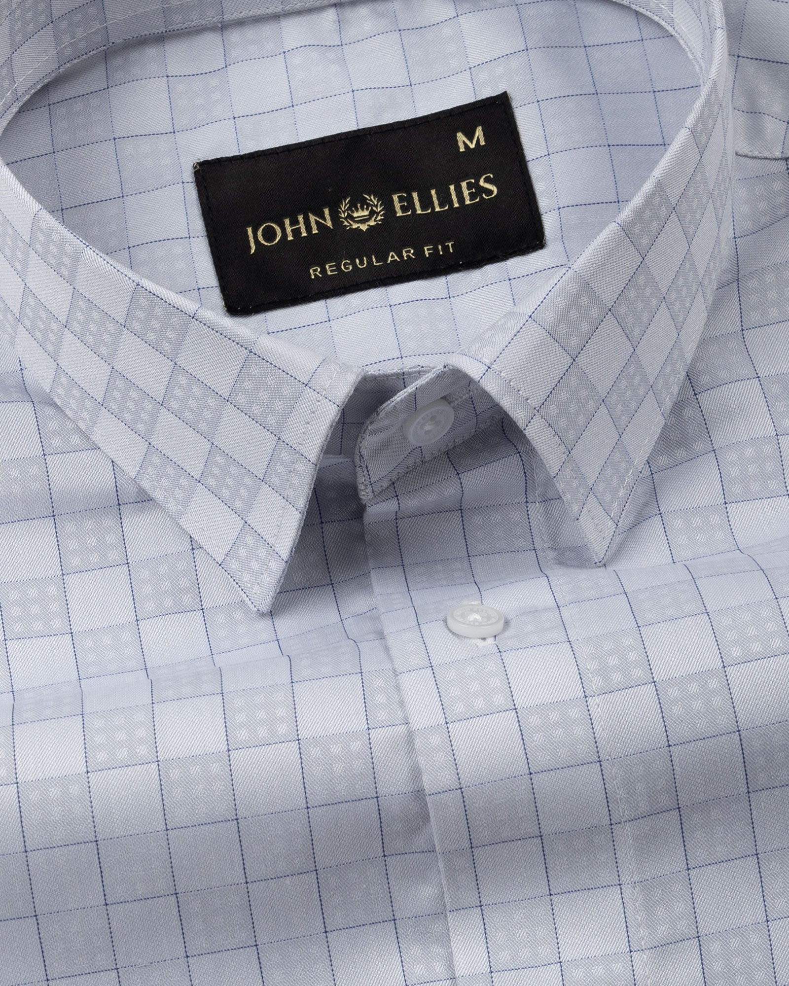 Cyron Silver Printed Cotton Shirt - John Ellies