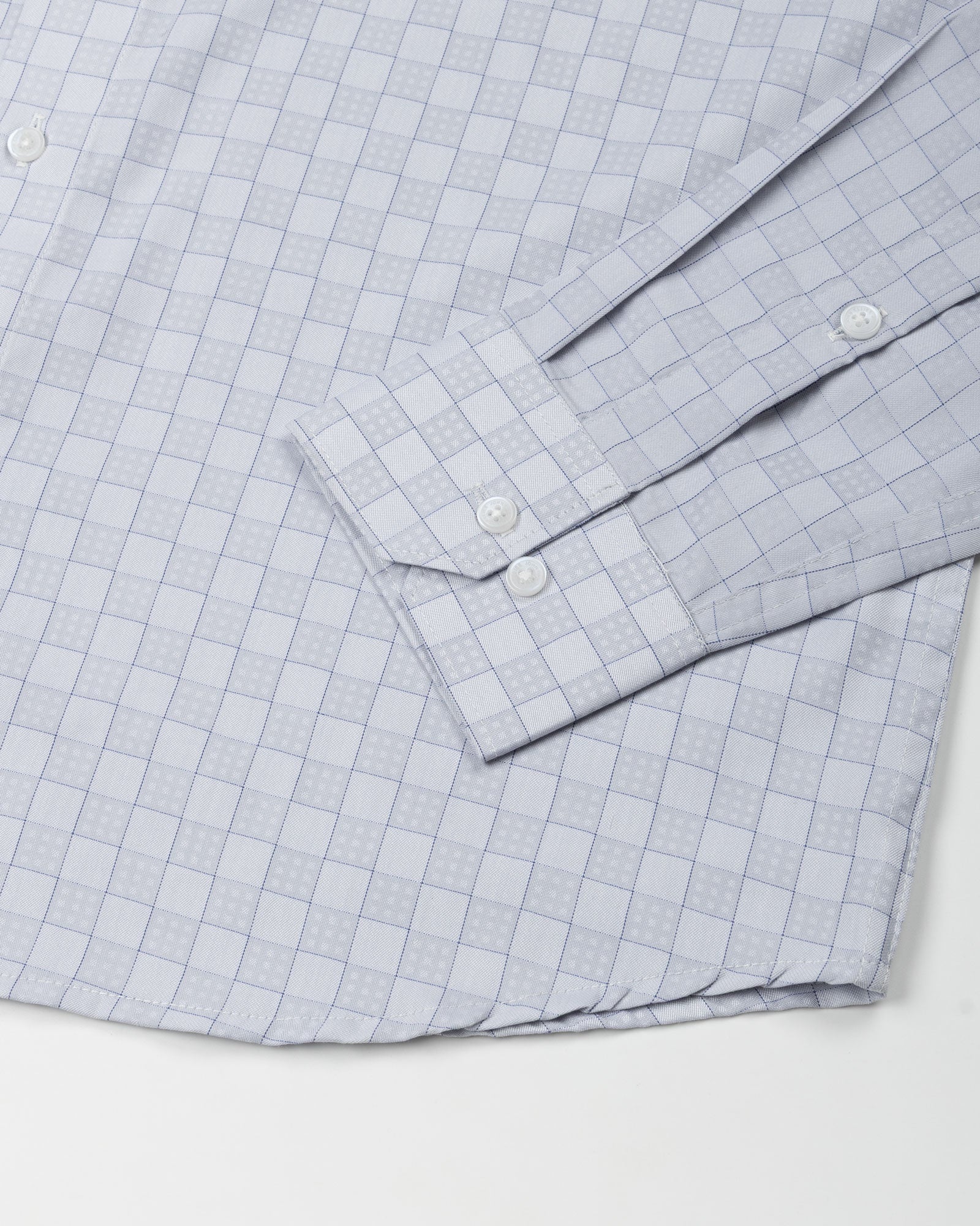Cyron Silver Printed Cotton Shirt - John Ellies