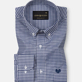 Lumea Navy Blue Front Placket Cotton Shirt - John Ellies