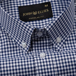 Lumea Navy Blue Front Placket Cotton Shirt - John Ellies
