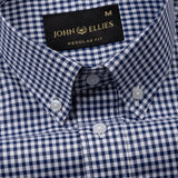Lumea Navy Blue Front Placket Cotton Shirt - John Ellies