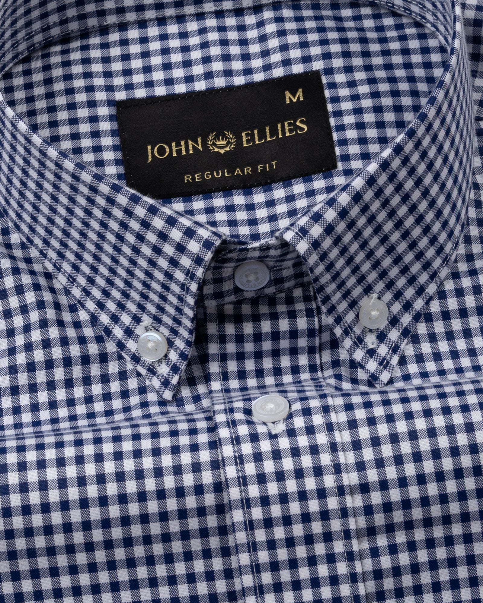 Lumea Navy Blue Front Placket Cotton Shirt - John Ellies