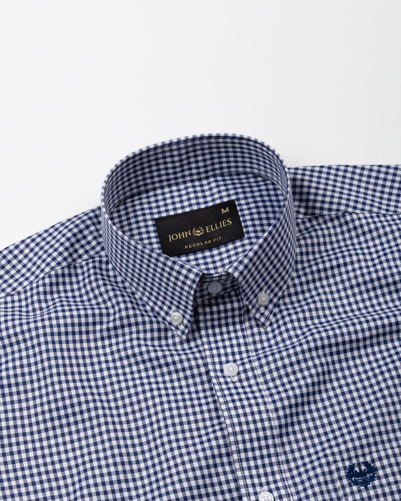 Lumea Navy Blue Front Placket Cotton Shirt - John Ellies