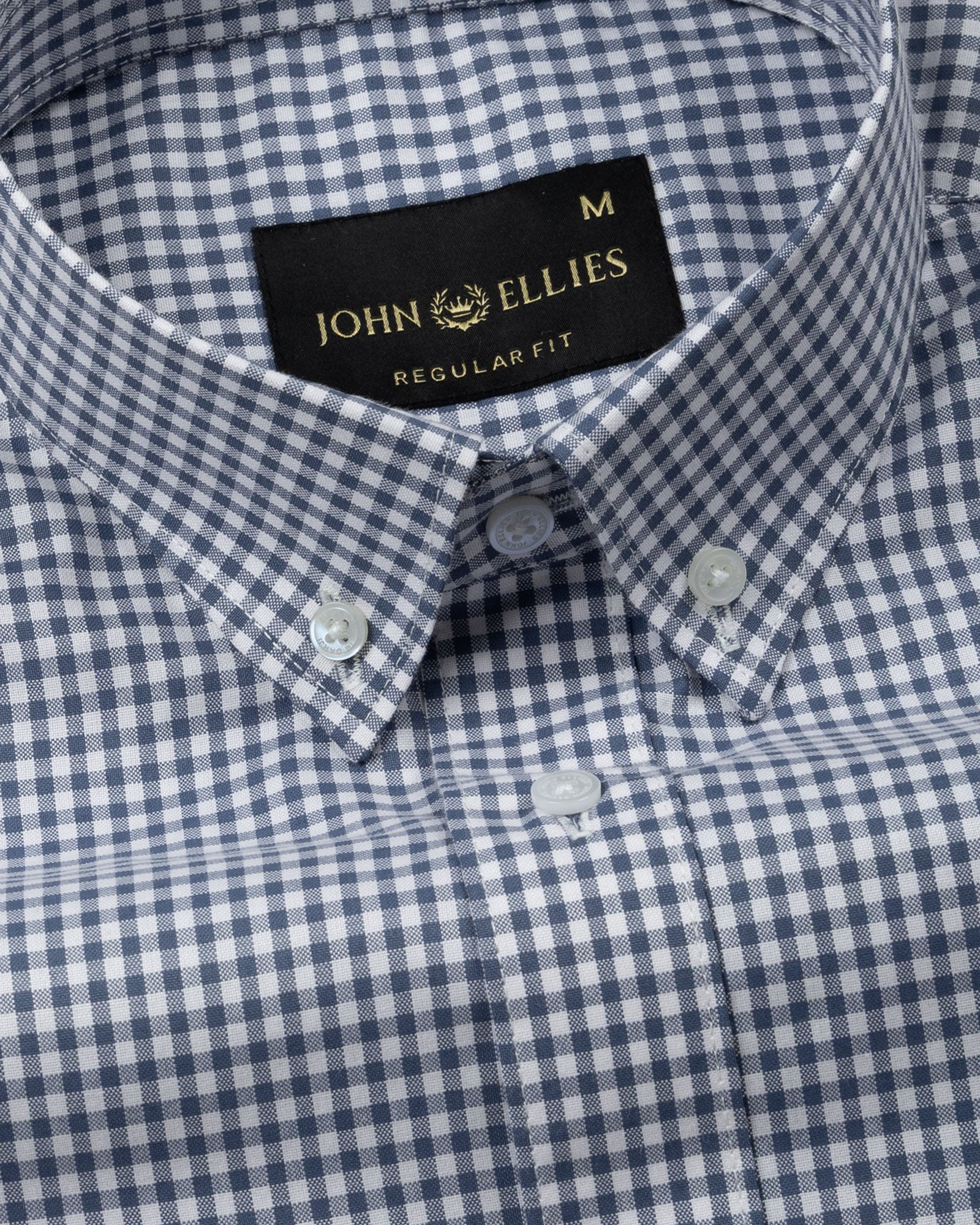 Lumea Grey Front Placket Cotton Shirt - John Ellies