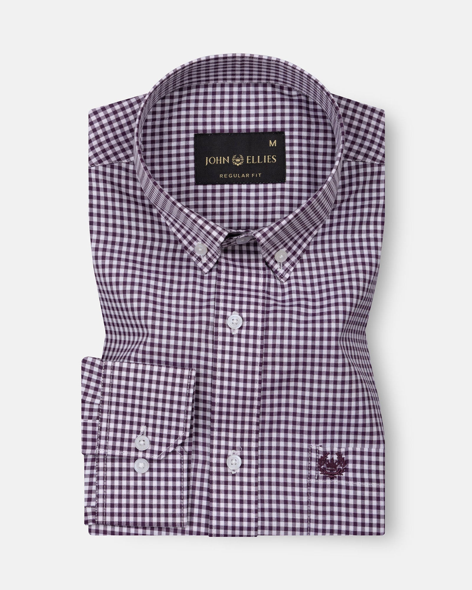 Lumea Purple Front Placket Cotton Shirt - John Ellies
