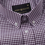 Lumea Purple Front Placket Cotton Shirt - John Ellies