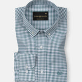 Lumea Teal Front Placket Cotton Shirt - John Ellies