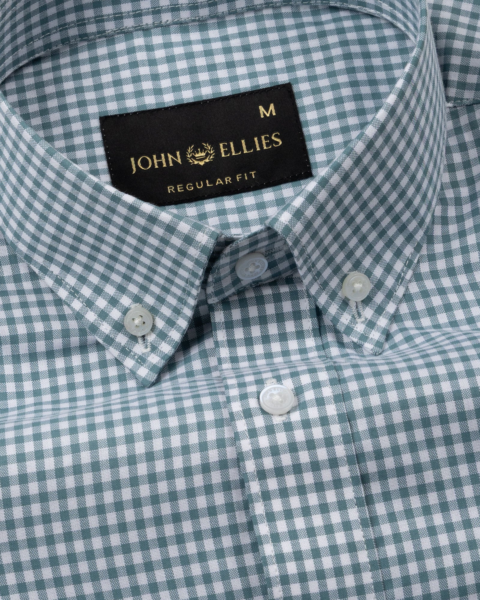 Lumea Teal Front Placket Cotton Shirt - John Ellies