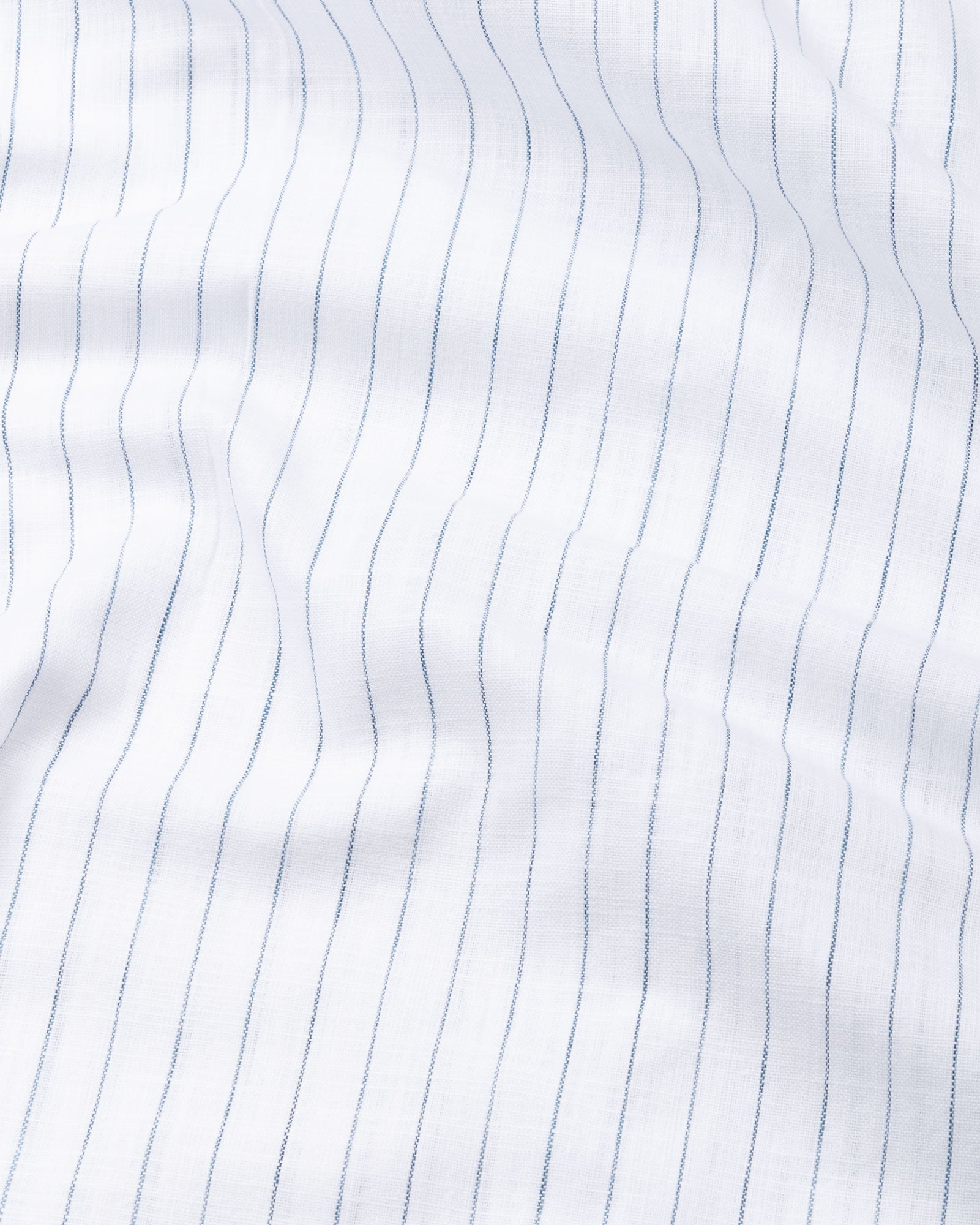 Lunar Teal Stripe Luxurious Linen Shirt - John Ellies