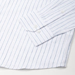 Lunar Teal Stripe Luxurious Linen Shirt - John Ellies