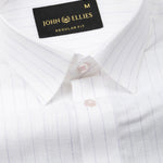 Lunar Purple Stripe Luxurious Linen Shirt - John Ellies