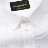 Lunar Purple Stripe Luxurious Linen Shirt - John Ellies