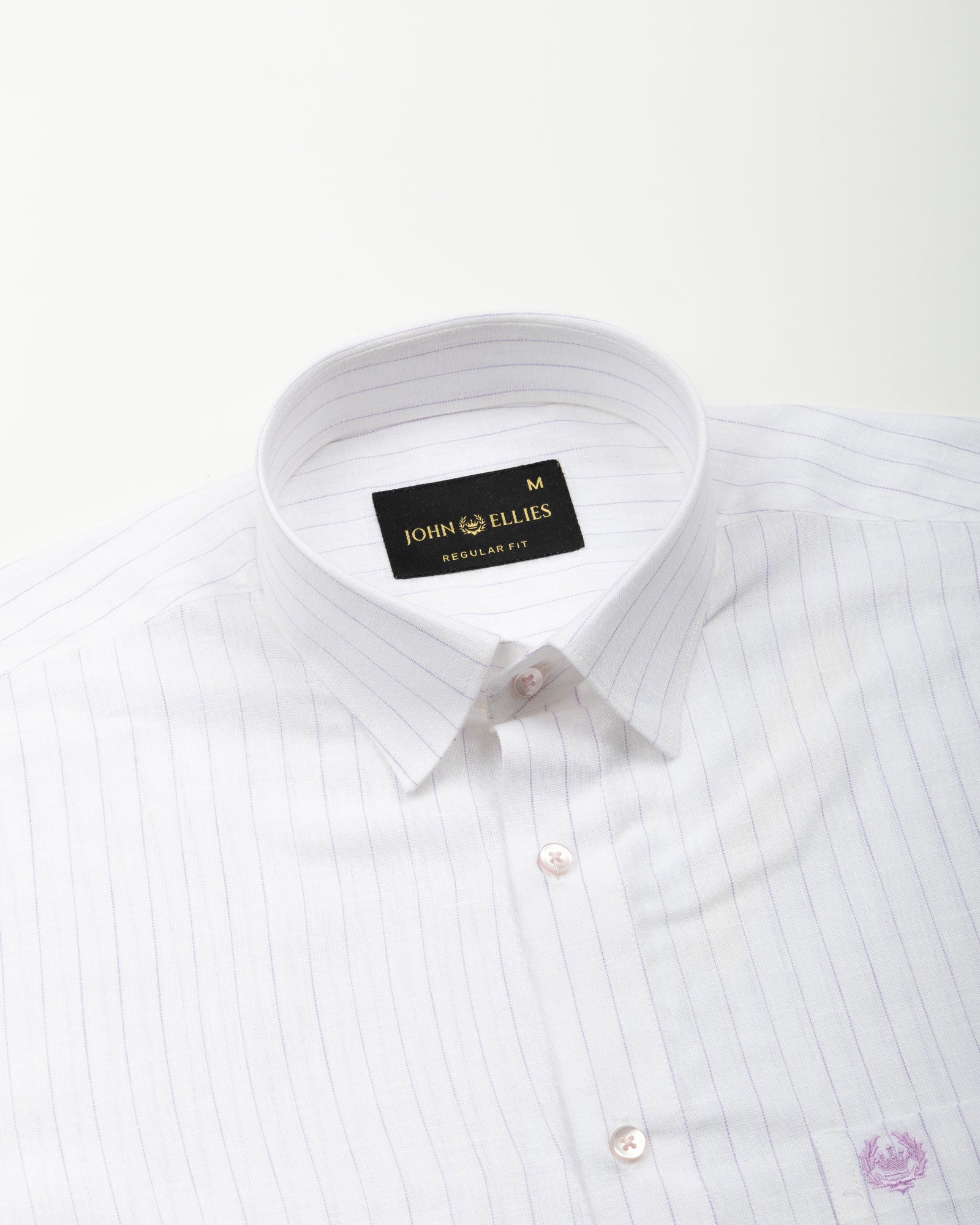 Lunar Purple Stripe Luxurious Linen Shirt - John Ellies