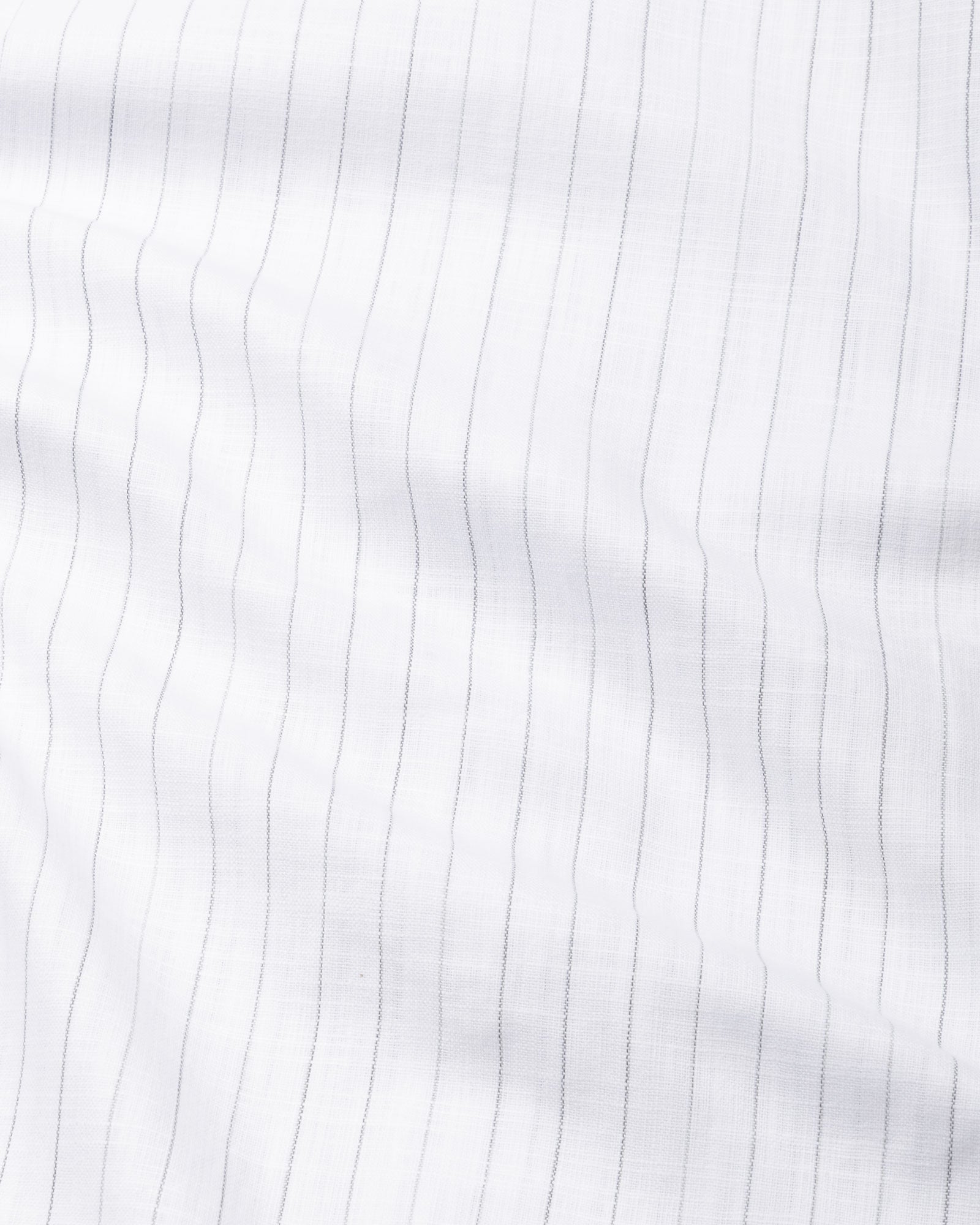 Lunar Grey Stripe Luxurious Linen Shirt - John Ellies