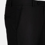 Palermo Black Stripe Formal Cotton Pant - John Ellies