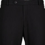 Palermo Black Stripe Formal Cotton Pant - John Ellies