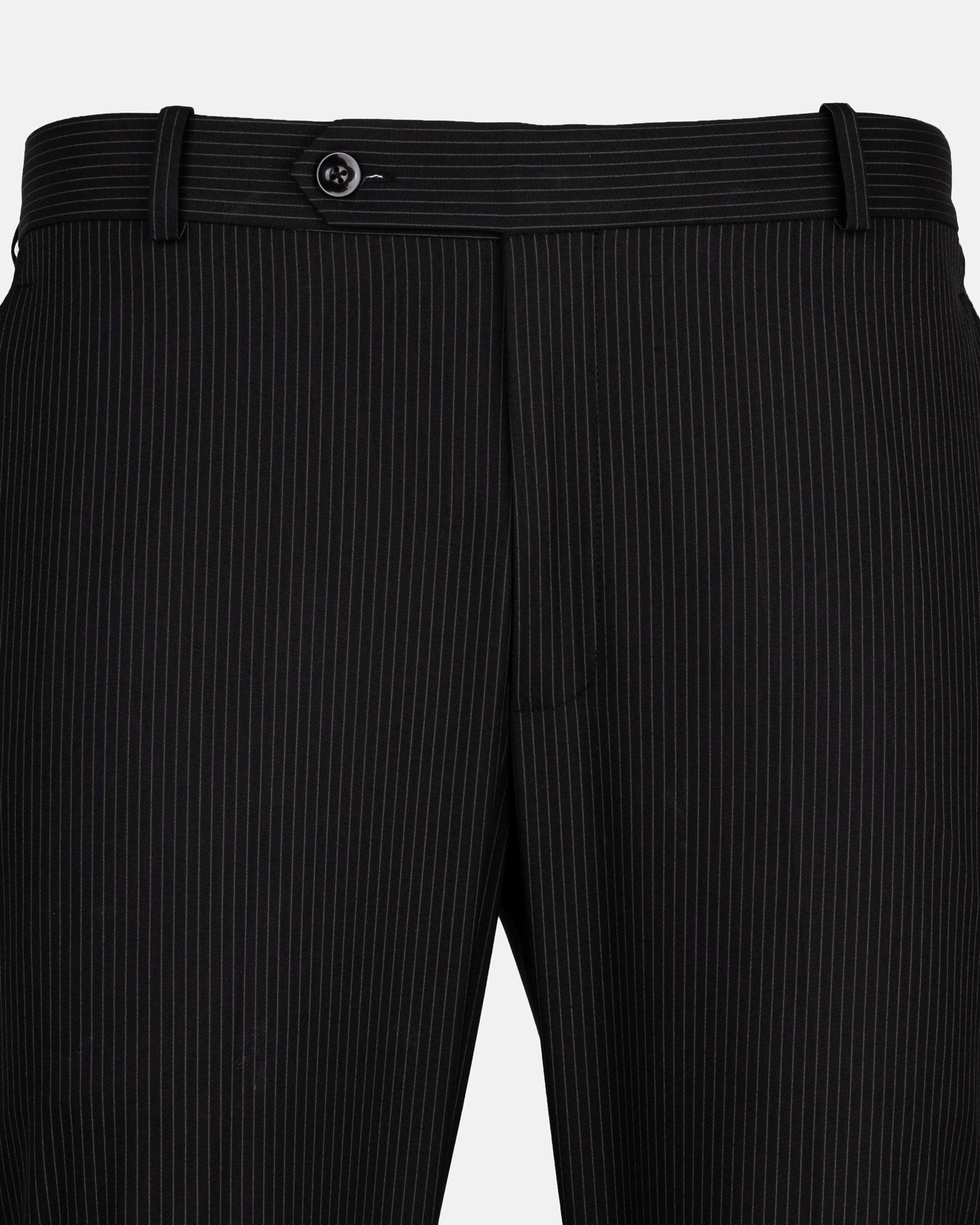 Palermo Black Stripe Formal Cotton Pant - John Ellies