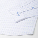 Lunar Blue Stripe Luxurious Linen Shirt - John Ellies