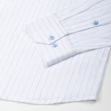 Lunar Blue Stripe Luxurious Linen Shirt - John Ellies