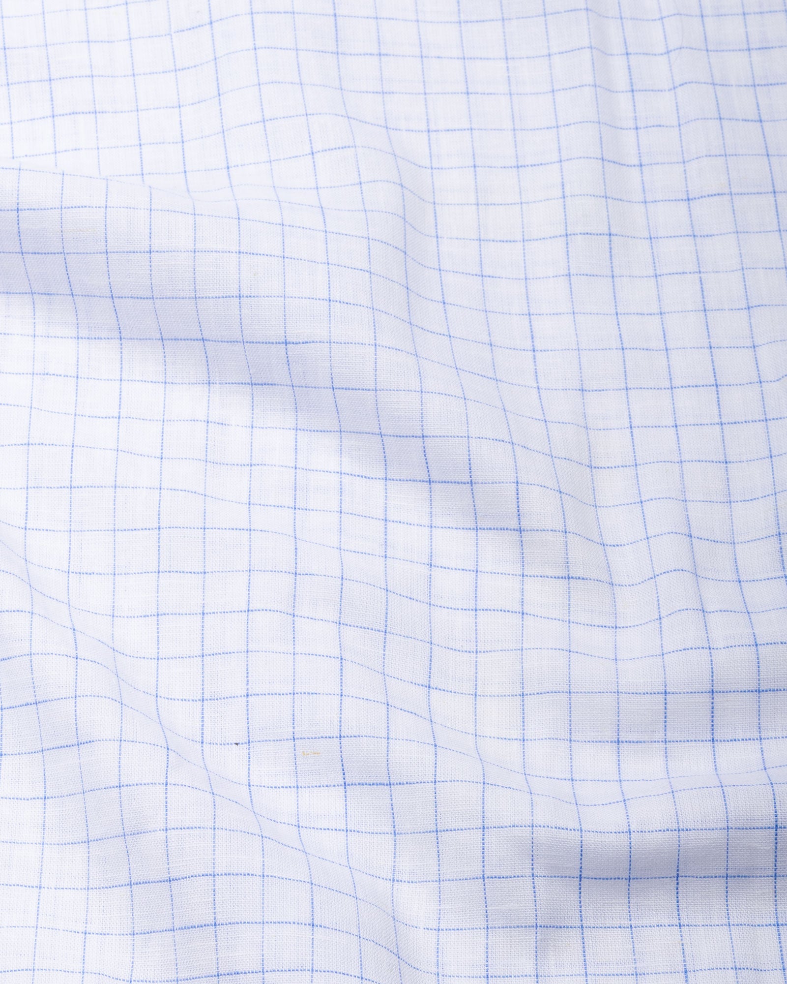 Lunar Blue Check Luxurious Linen Shirt - John Ellies
