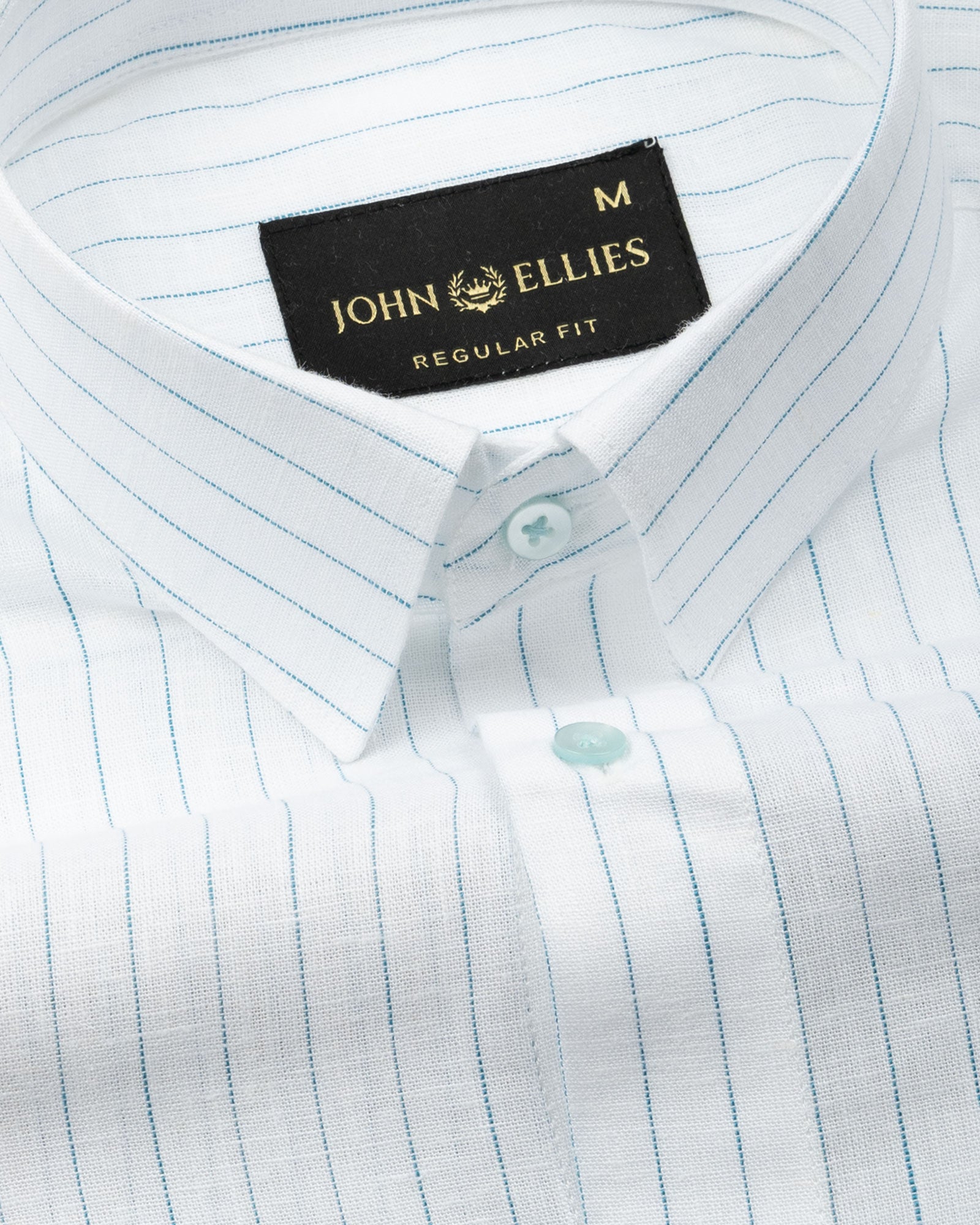 Lunar Green Stripe Luxurious Linen Shirt - John Ellies