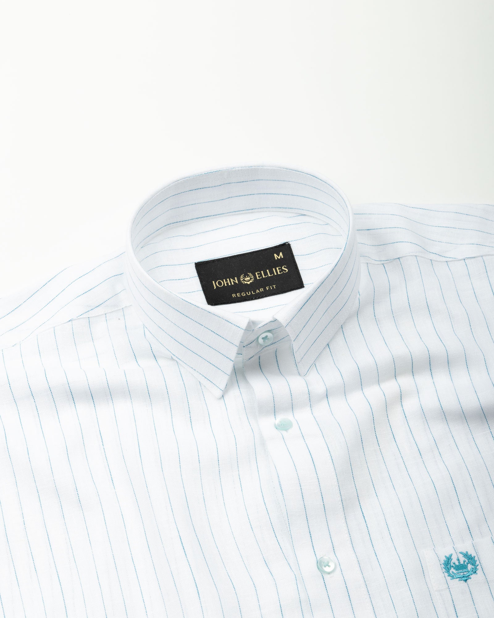 Lunar Green Stripe Luxurious Linen Shirt - John Ellies