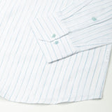 Lunar Green Stripe Luxurious Linen Shirt - John Ellies