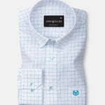 Lunar Green Check Luxurious Linen Shirt - John Ellies