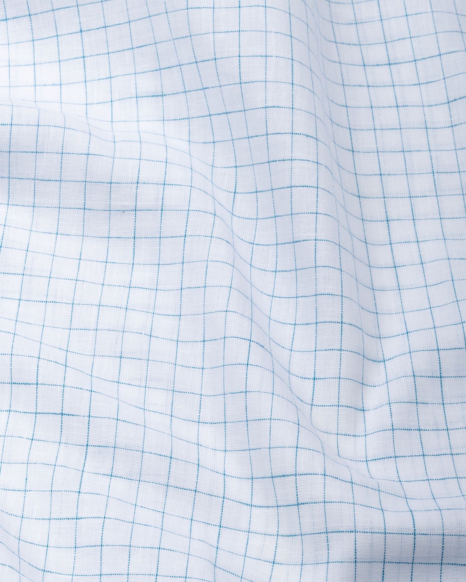 Lunar Green Check Luxurious Linen Shirt - John Ellies