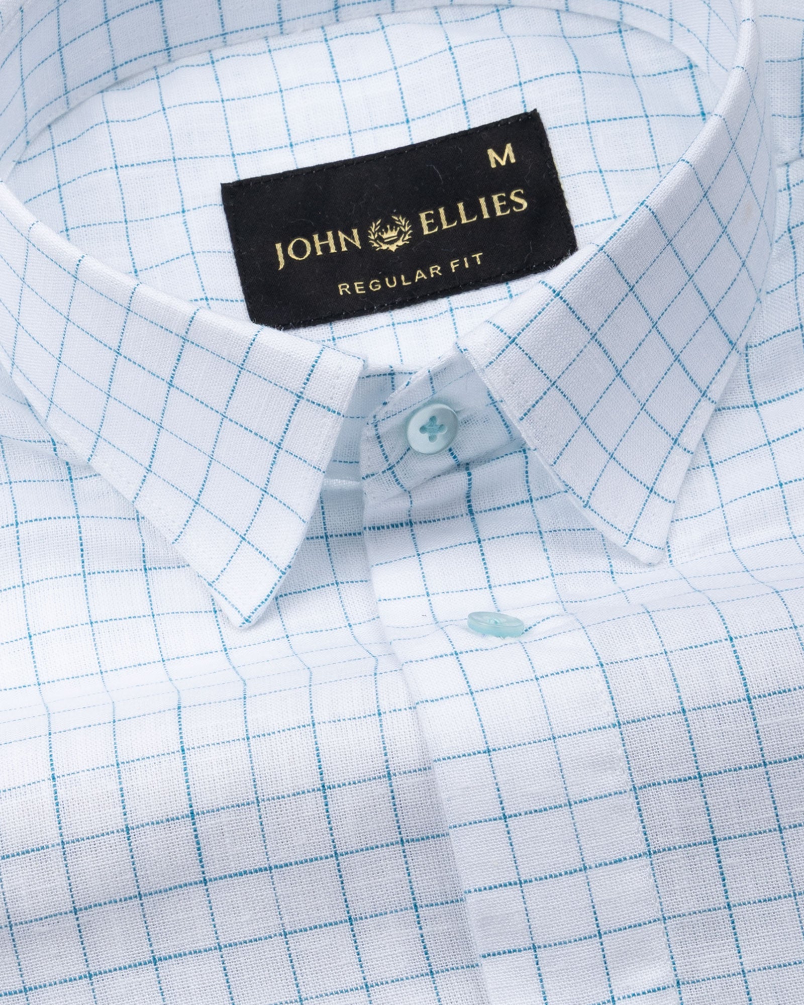 Lunar Green Check Luxurious Linen Shirt - John Ellies