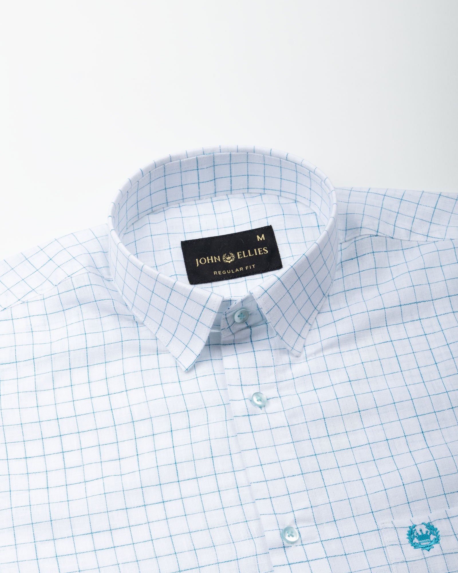 Lunar Green Check Luxurious Linen Shirt - John Ellies