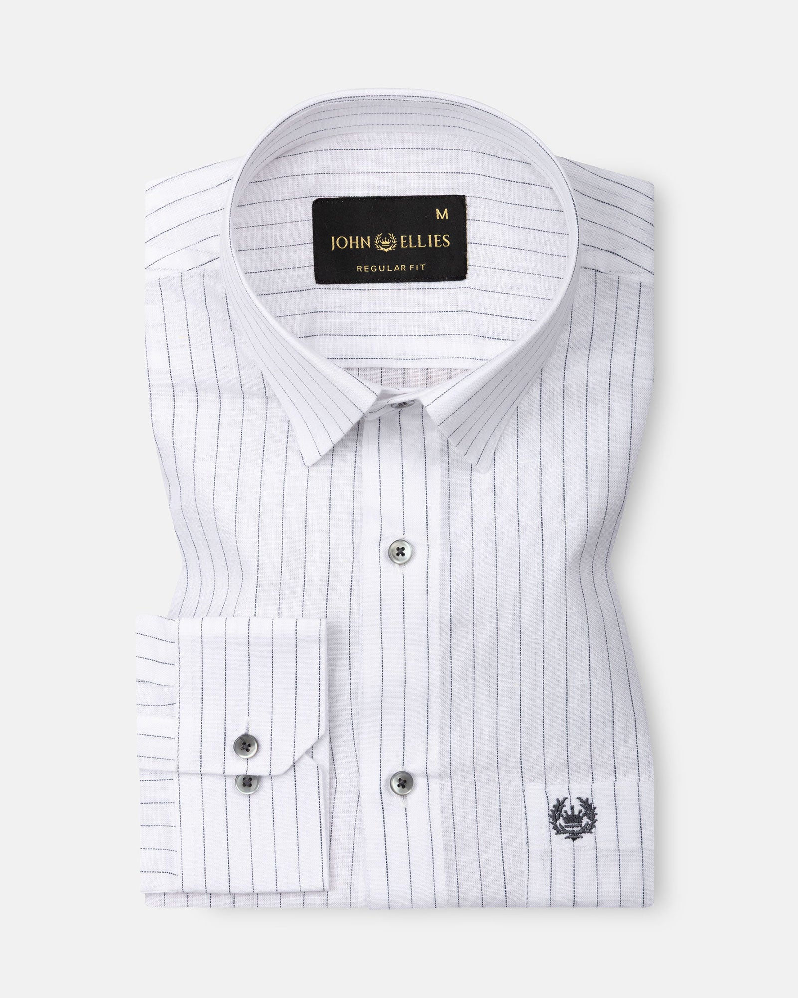 Lunar Black Stripe Luxurious Linen Shirt - John Ellies