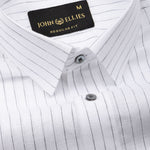 Lunar Black Stripe Luxurious Linen Shirt - John Ellies