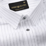 Lunar Black Stripe Luxurious Linen Shirt - John Ellies