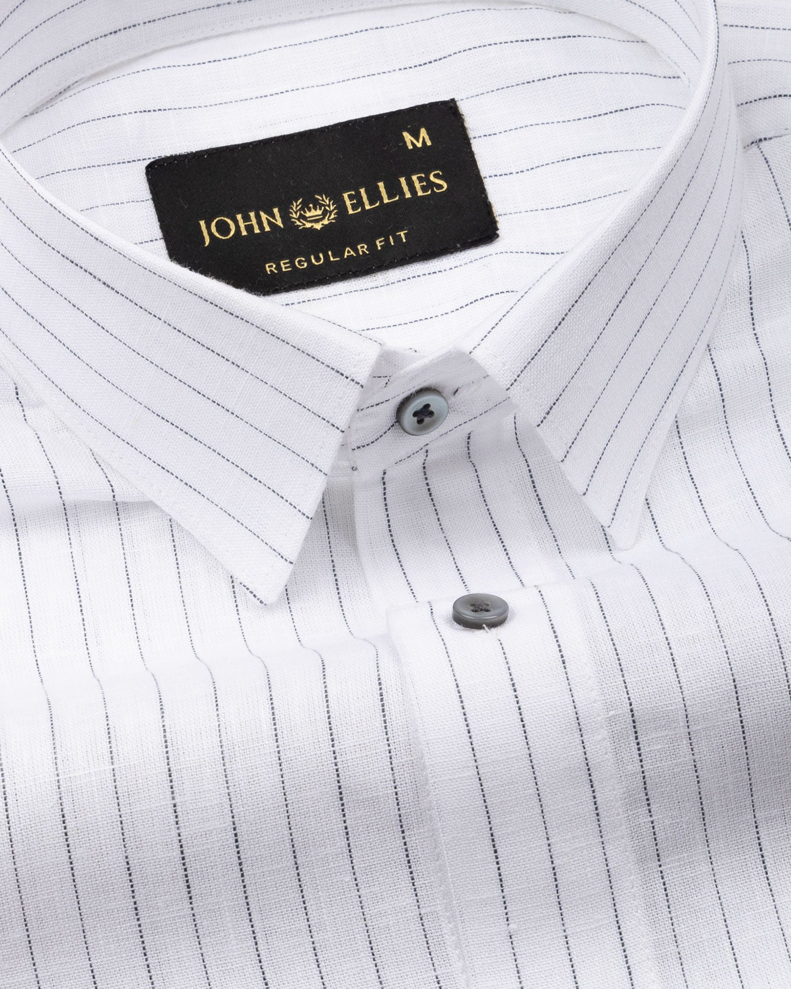 Lunar Black Stripe Luxurious Linen Shirt - John Ellies