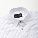 Lunar Black Stripe Luxurious Linen Shirt - John Ellies