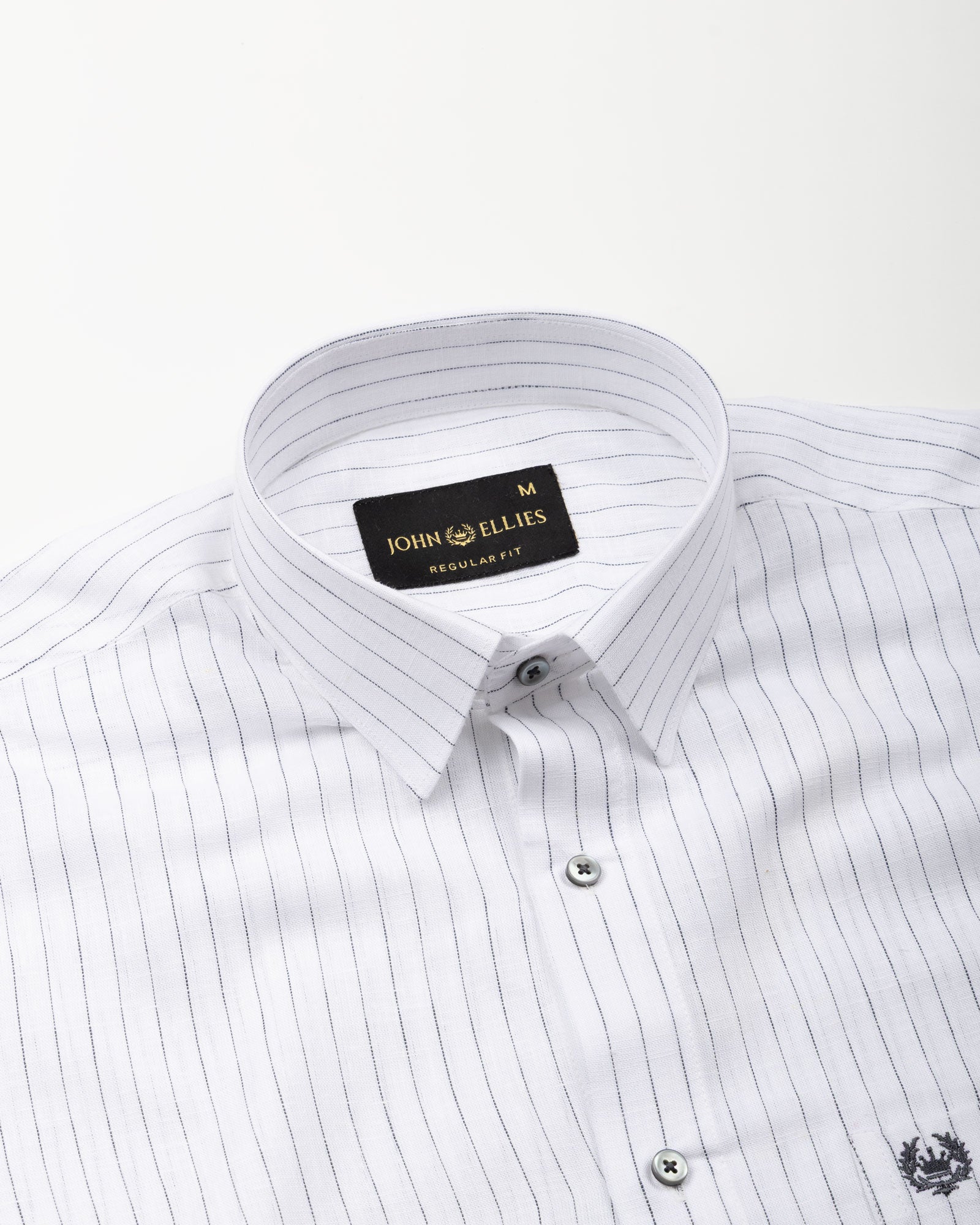 Lunar Black Stripe Luxurious Linen Shirt - John Ellies