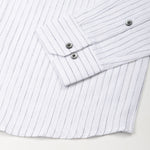 Lunar Black Stripe Luxurious Linen Shirt - John Ellies