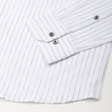 Lunar Black Stripe Luxurious Linen Shirt - John Ellies