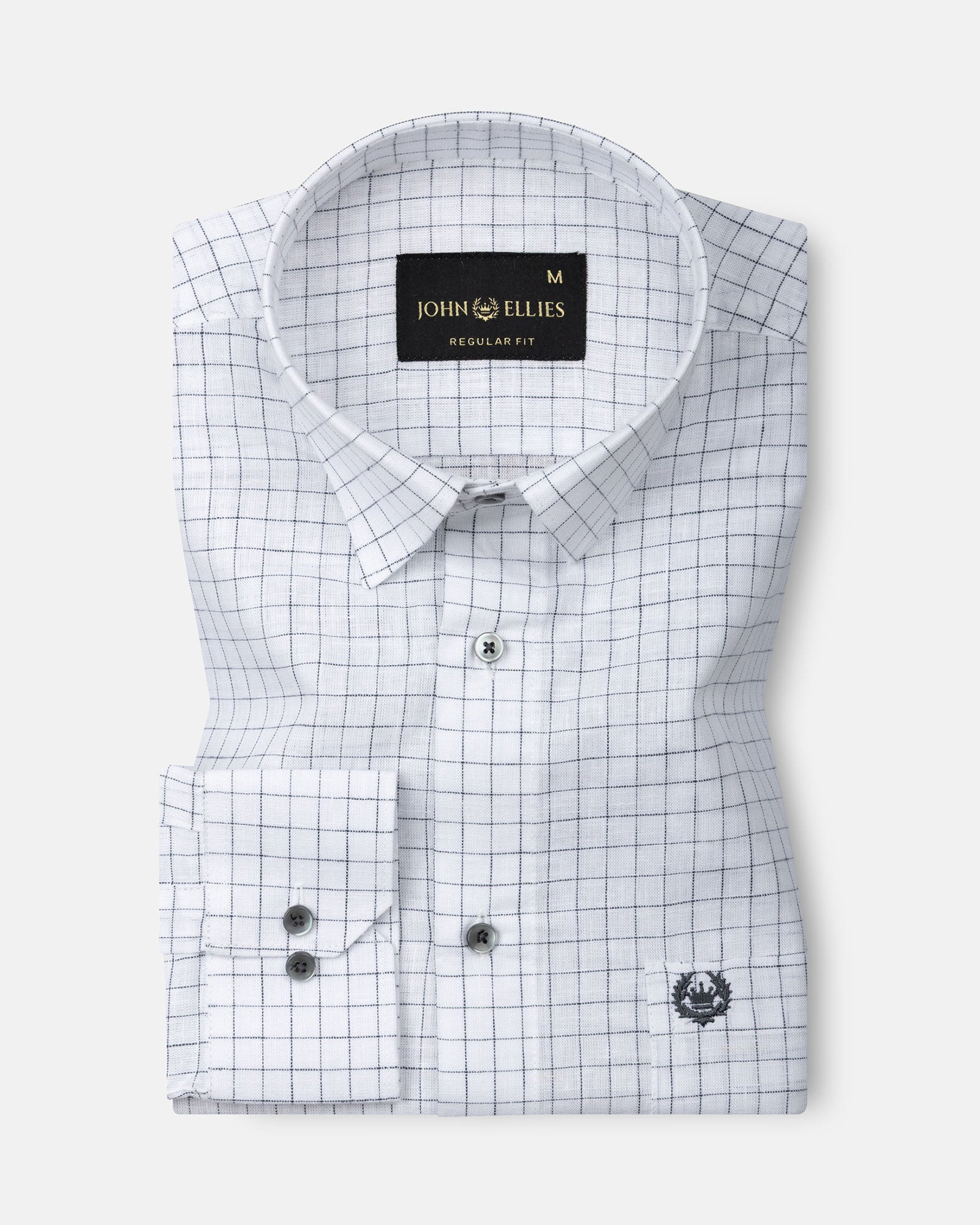 Lunar Black Check Luxurious Linen Shirt - John Ellies